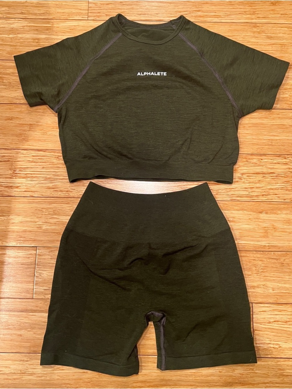 Alphalete Amplify Crop Top & Shorts Set